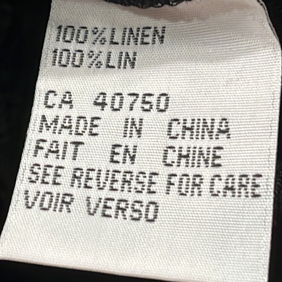 Alice Blue Linen Safari Utility Long Sleeve Buttoned Black Blouse S - Picture 11 of 11